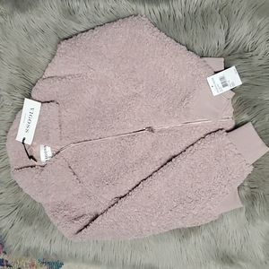 Vigoss Blush Teddy Bomber Jacket